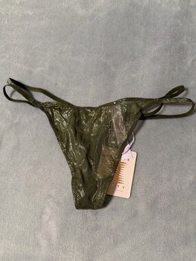 SXF Olive Green Shimmery Thong